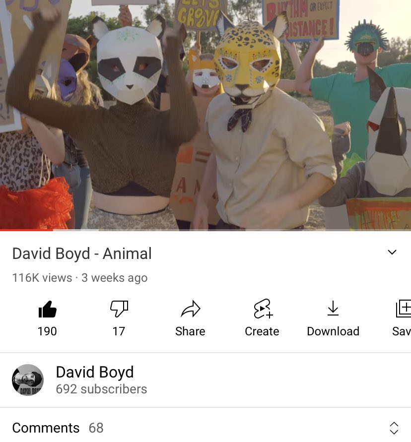 160.000 on my song Animal in 3 weeks all independently 🥳  If you haven’t seen it yet click YouTube link here to watch it, thanks: youtu.be/j2VDMKVMjac