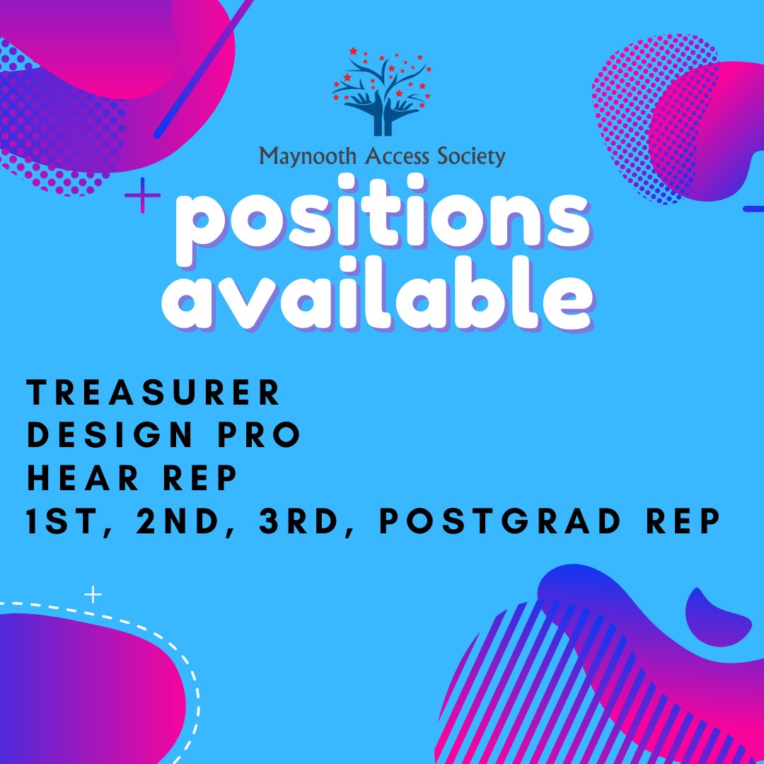 We are having our EGM this Wednesday in the iontas building at 7pm followed by a few drinks in the SU. Come along, make new friends, and run for a position!