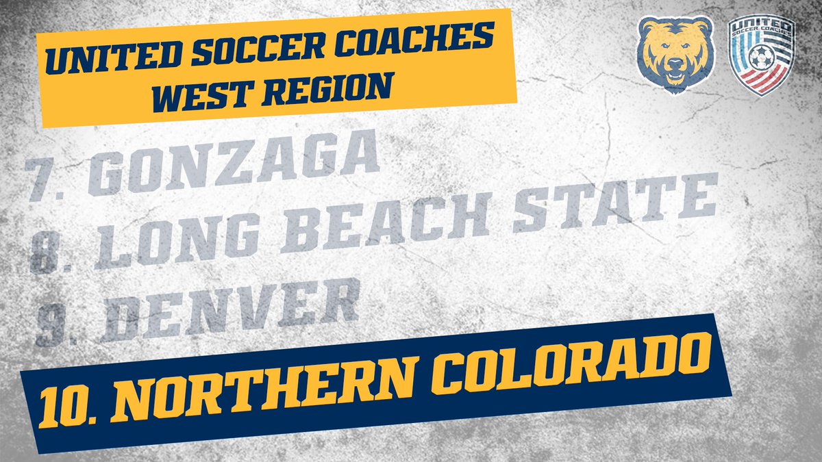 Entering the Big Sky tournament next week, we're back inside the top-10 in the <a href="/UnitedCoaches/">United Soccer Coaches</a> West Region!! 

#GetUpGreeley 🐻⚽