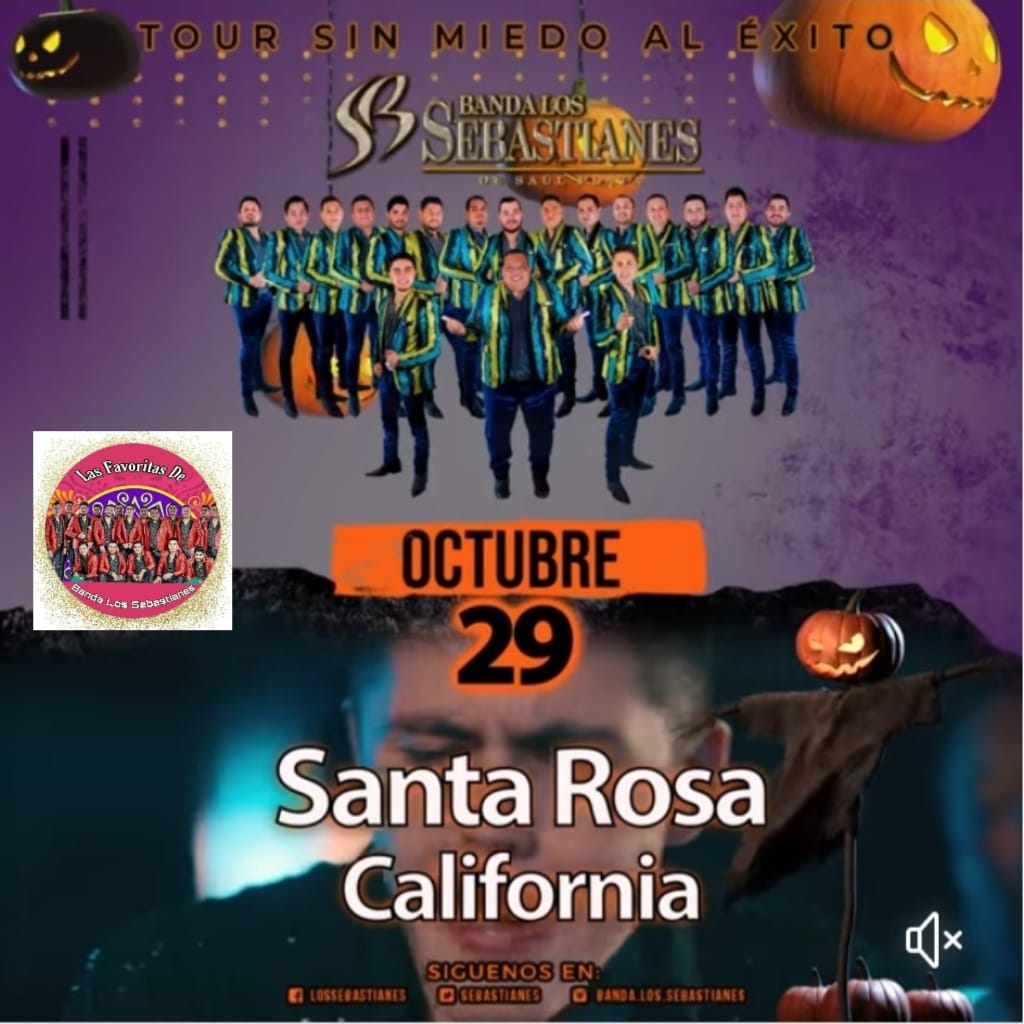 Hoy viernes 29 de octubre se presenta Banda Los Sebastianes en SANTA ROSA CALIFORNIA🎶👏
#TourSinMiedoAlExito💪🏻
#Uyuyuyuyuy

<a href="/ItzelFran18/">Itzel Franco</a>
<a href="/fuentes_meely/">Meely Fuentes</a>
<a href="/LasFavoritasBLS/">LasFavoritasDeBLS</a>
<a href="/sebastianes/">Banda Los Sebastianes De Saúl Plata</a>