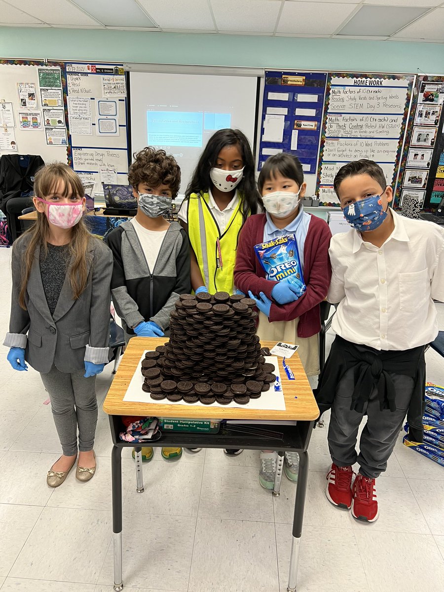 drdebi2b's tweet photo. STEM DAY in my magical classroom @ManateeBayElem Oreo Tower Challenge: Slytherin for the win 14 1/2 in tall. @BrowardSTEM @browardschools @hdevaughn @suptvcartwright https://t.co/2Y4ae4LEFX