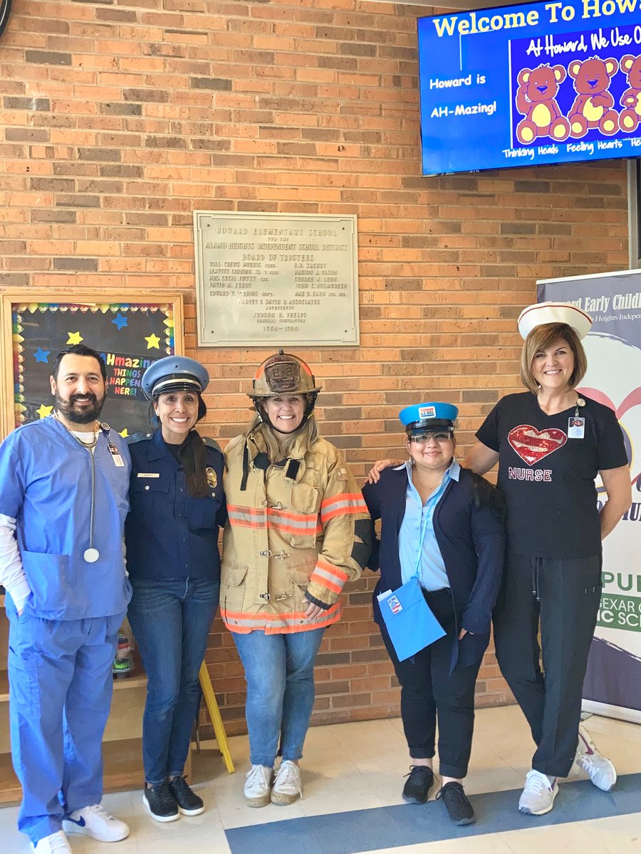 The amazing Howard team dressed as community helpers today.   And thanks to Howard PTO for creating such a special inaugural Fall Fling! 🎃🍁