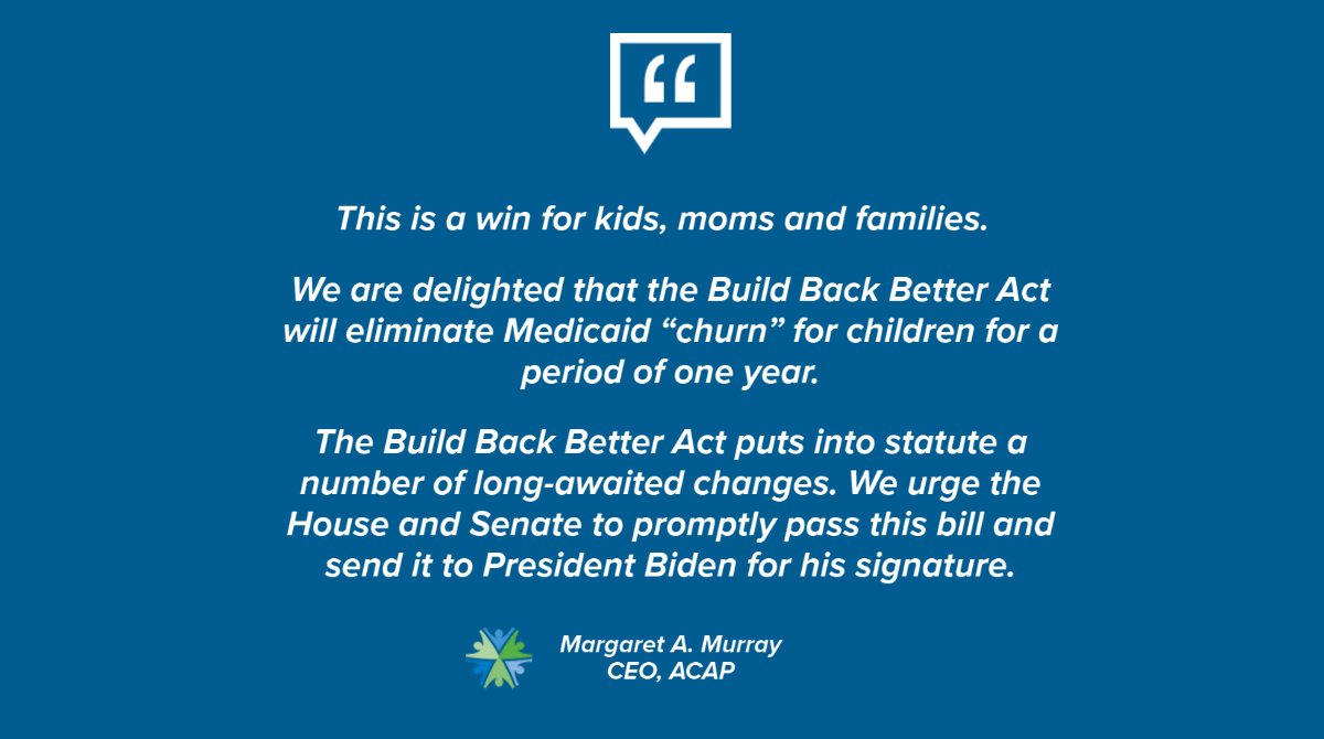 safetynetplans's tweet photo. We're thrilled to see critical provisions to promote continuity of coverage included in the #BuildBackBetter framework. We urge Congress to act quickly to make Medicaid and CHIP #CoverageWeCanCountOn. Statement: https://t.co/UaGVpWCs7o https://t.co/I0owTXZR7t