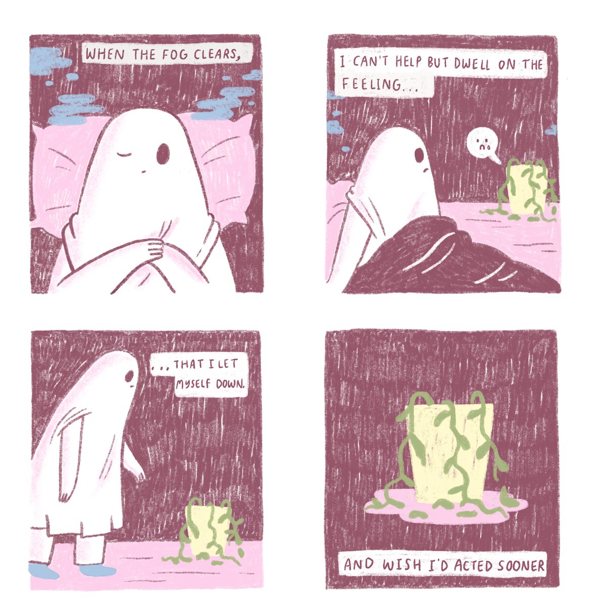 When the fog clears, I can't help but dwell on the feeling that I let myself down, and wish I had acted sooner. 