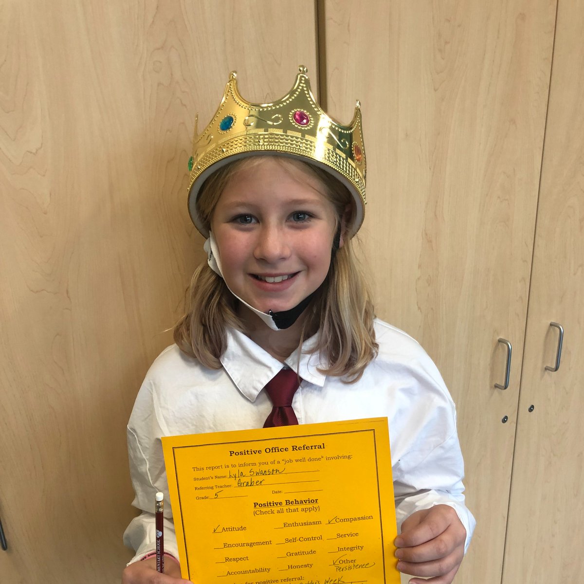 Hamfamwildcats's tweet image. Lyla has stepped up this week and been really engaged in learning.  She has showed &quot;pride&quot; in her work. #PrideInWork #PositiveOfficeReferral