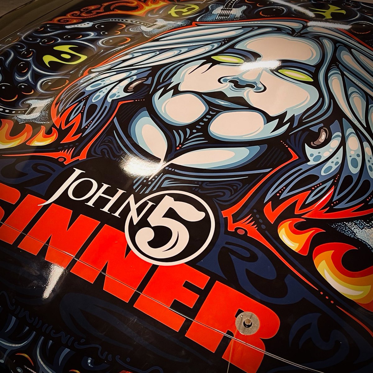 JRMotorsports's tweet photo. The new @john5guitarist album is out now. Make sure to listen along while @sam_mayer_ goes around @MartinsvilleSwy tomorrow. https://t.co/AVf33jM1zl