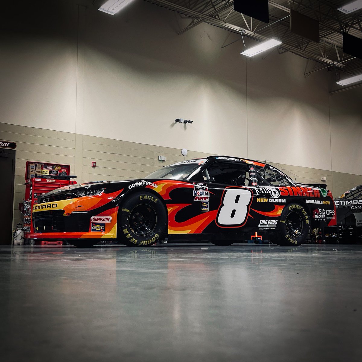 JRMotorsports's tweet photo. The new @john5guitarist album is out now. Make sure to listen along while @sam_mayer_ goes around @MartinsvilleSwy tomorrow. https://t.co/AVf33jM1zl