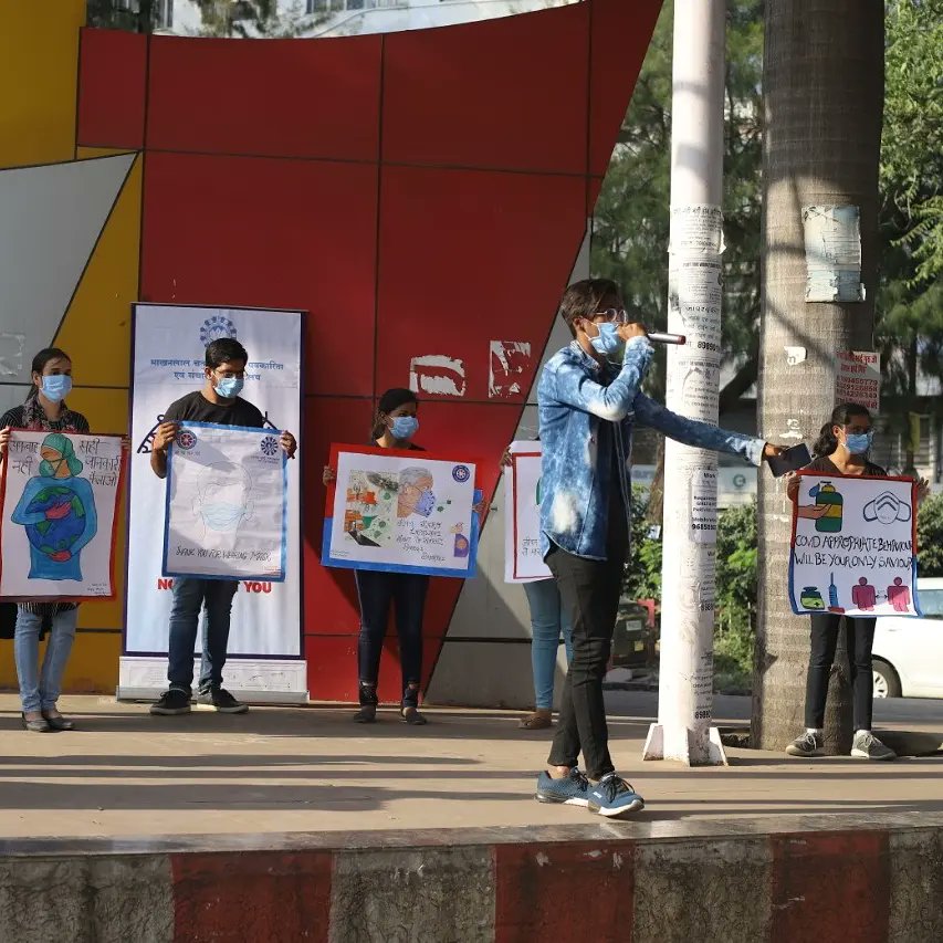 Nssmcu's tweet image. #mcu 
#nssmcu 
#NSSRDBhopal 
#nss 
जय हिंद
विश्वविद्यालय की राष्ट्रीय सेवा योजना इकाई के द्वारा *Covid-19 awareness program* आयोजित किया जा,  इसके बाद एमपी नगर से विश्वविद्यालय परिसर तक रैली भी निकाली।