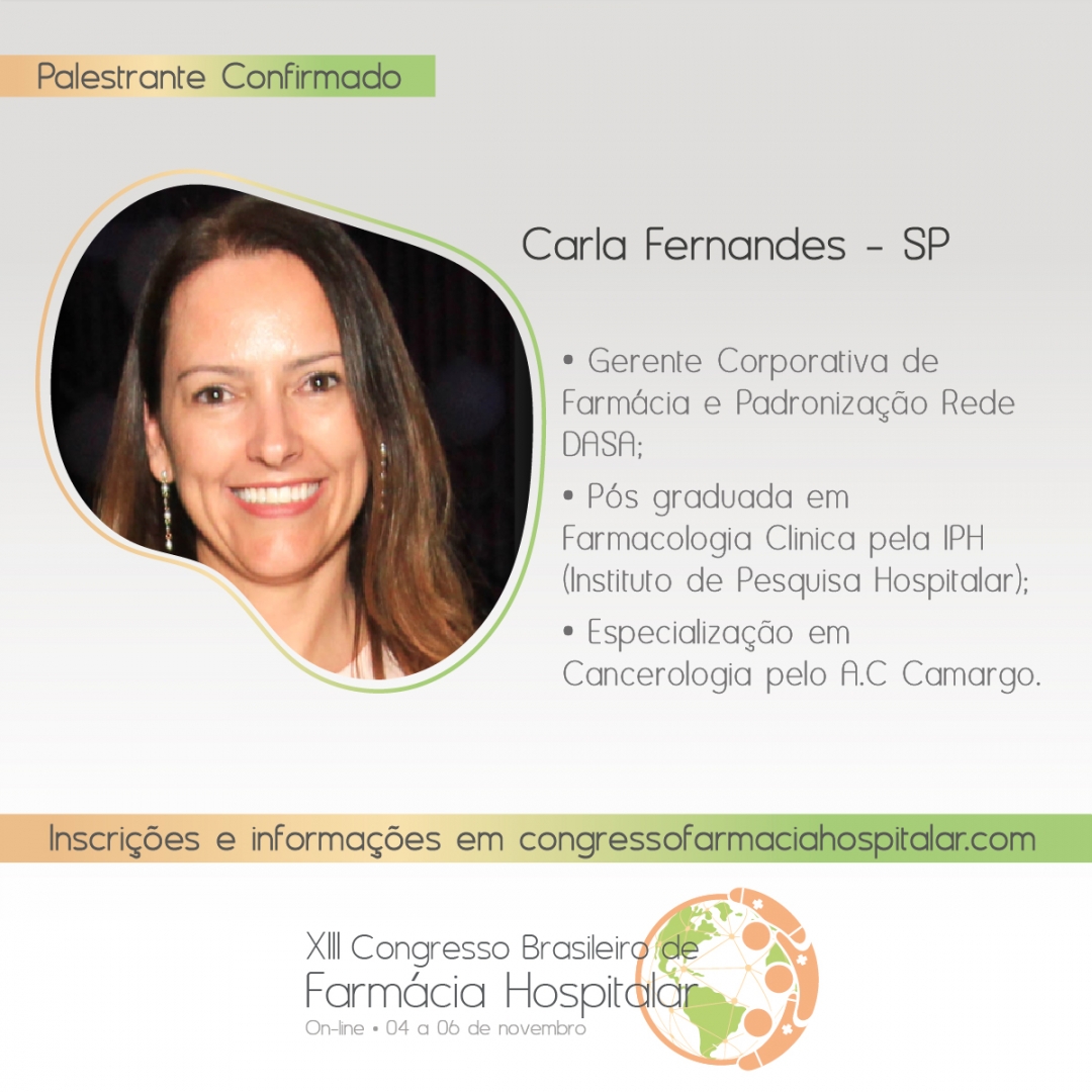 Palestrante Confirmada!

Assista a esta participação no XIII Congresso fazendo sua inscrição em congressofarmaciahospitalar.com (link na bio).