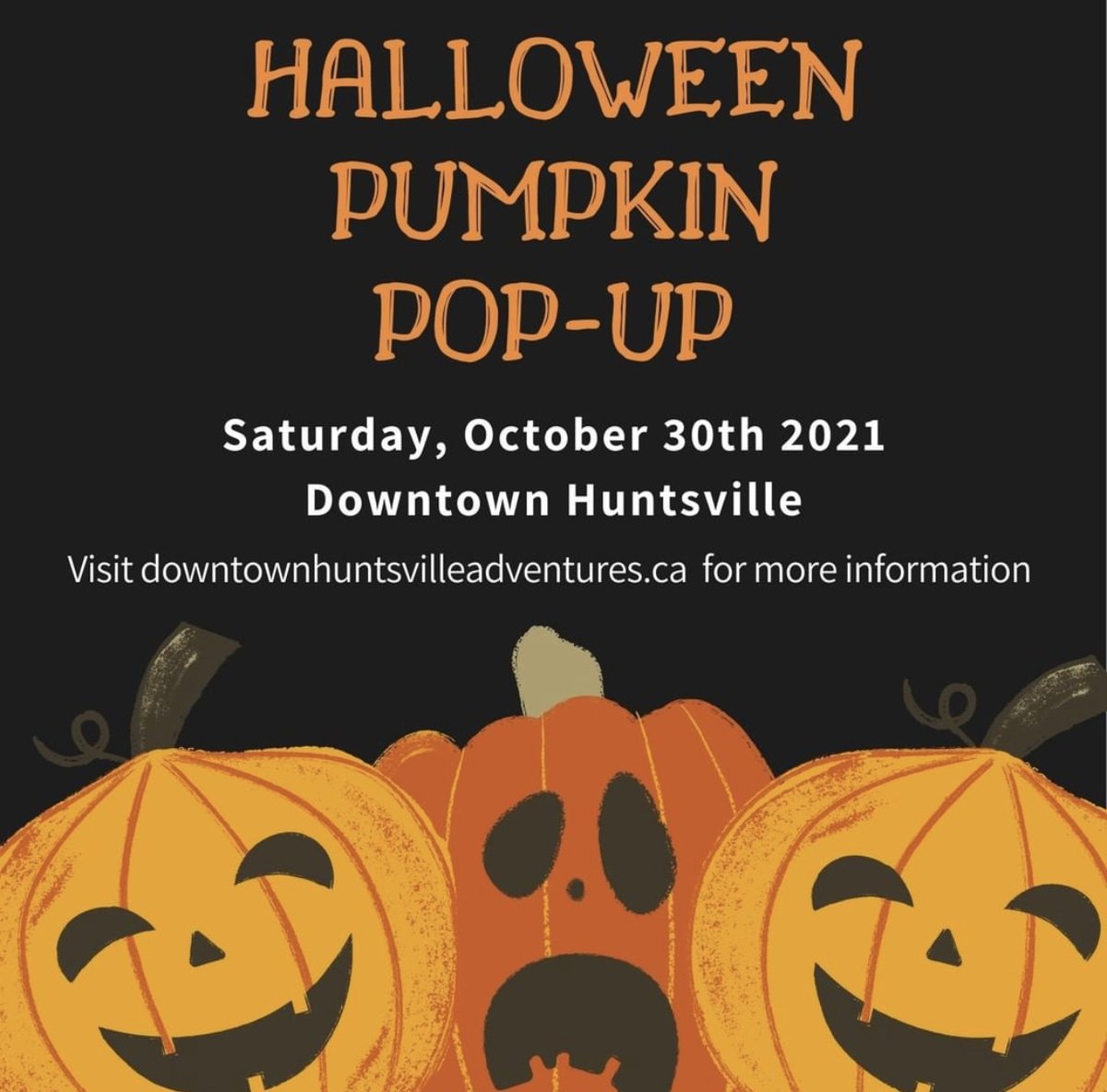 FoundersCircle_'s tweet photo. Downtown #Huntsville is celebrating all things spooky with a Halloween Pumpkin Pop Up Event tomorrow! 

The event features pumpkins decorated by downtown businesses and trick or treating for the kids. 

See @downtwonhuntsville for more details. https://t.co/xaWTENBHaN