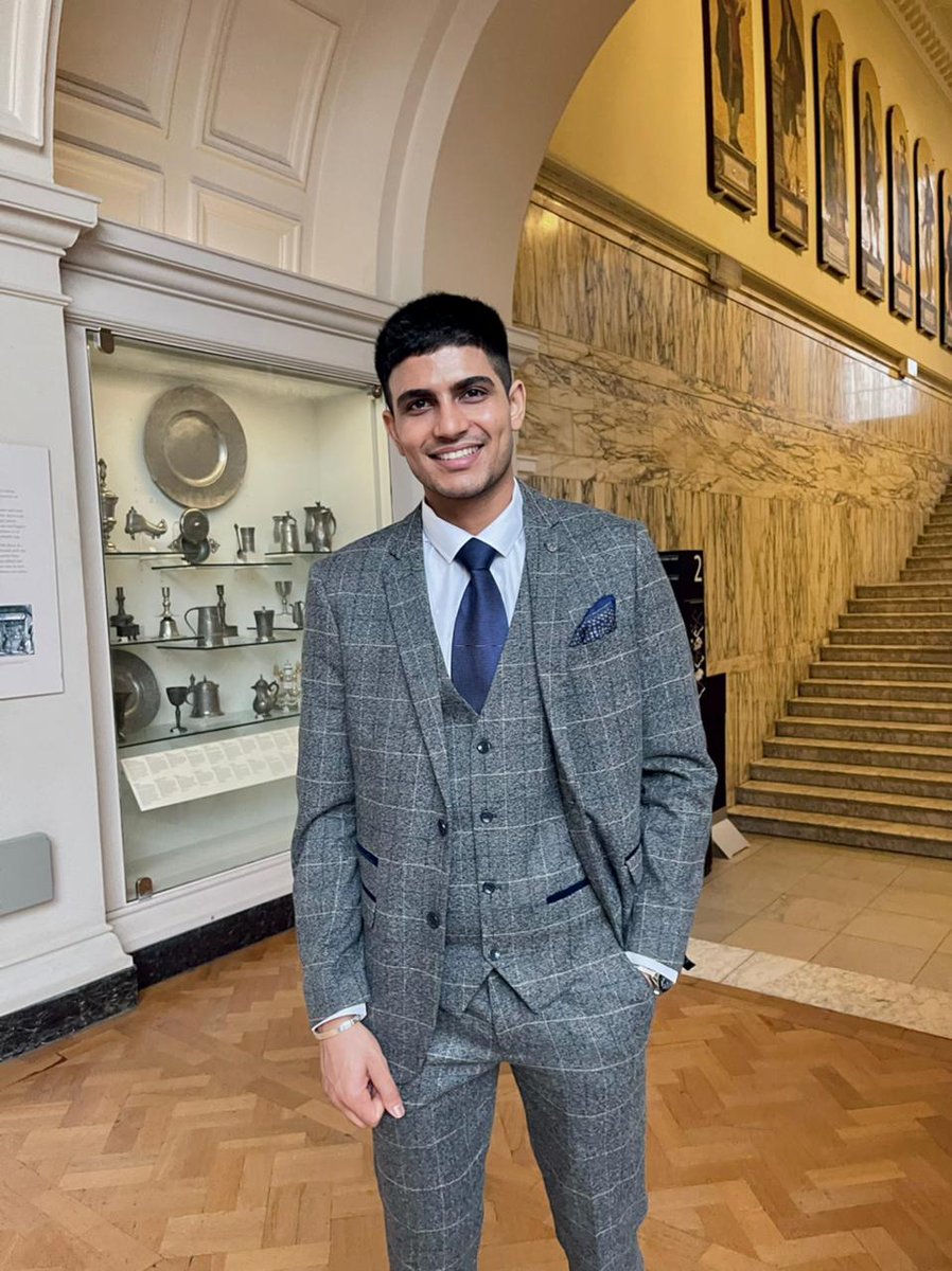 ShubmanGill's tweet photo. "All right lads, this is a respectable event and we will all behave accordingly" Outfit by @marcdarcysuits Styled by @pratikshastyle https://t.co/33o78uePpu