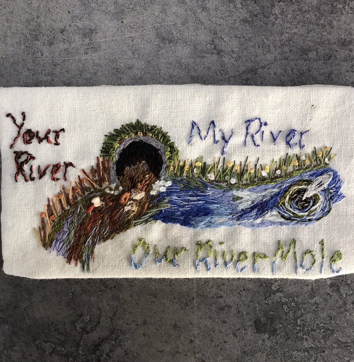 Deb Elliott (@hollycorner) on Twitter photo I was so disgusted by my MP <a href="/CrispinBlunt/">Crispin Blunt</a> voting to permit continuing discharge of effluent into our rivers I took to my needle and thread. #OFWAT #rawsewage #RiverMole <a href="/thameswater/">Thames Water 💧</a> #environmentsagency #Reigate #Dorking <a href="/Feargal_Sharkey/">Feargal Sharkey</a> #bullionknots #craftivism <a href="/Craftivists/">CraftivistCollective</a> I was so disgusted by my MP <a href="/CrispinBlunt/">Crispin Blunt</a> voting to permit continuing discharge of effluent into our rivers I took to my needle and thread. #OFWAT #rawsewage #RiverMole <a href="/thameswater/">Thames Water 💧</a> #environmentsagency #Reigate #Dorking <a href="/Feargal_Sharkey/">Feargal Sharkey</a> #bullionknots #craftivism <a href="/Craftivists/">CraftivistCollective</a>