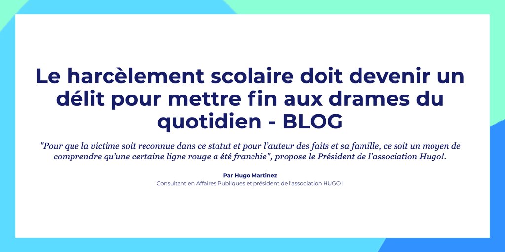 doublemonde_pod's tweet photo. 1 enfant sur 10 est victime d'harcèlement scolaire. C'est un chiffre que nous connaissons, aujourd'hui agissons !

@hmartinez_off (@asso_hugo) que vous découvrirez bientôt dans la saison 2 de #Jetecrois lance une pétition à retrouver ici 👉https://t.co/B85GEPnr4V 

cc @HuffPost https://t.co/v4WJC7J37Y
