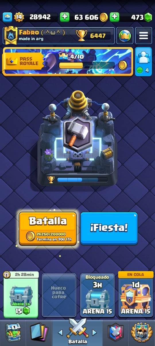 Y finalmente después de 3 años decidí volver a Clash Royale. Una alegría inmensa también formar parte de <a href="/MadeInArg_CR/">Made In Arg Royale</a> otra vez, reencontrarme con mucha gente del pasado. Daré lo mejor por este juego otra vez, espero seguir encontrando a mucha más gente que conocí por este juego.