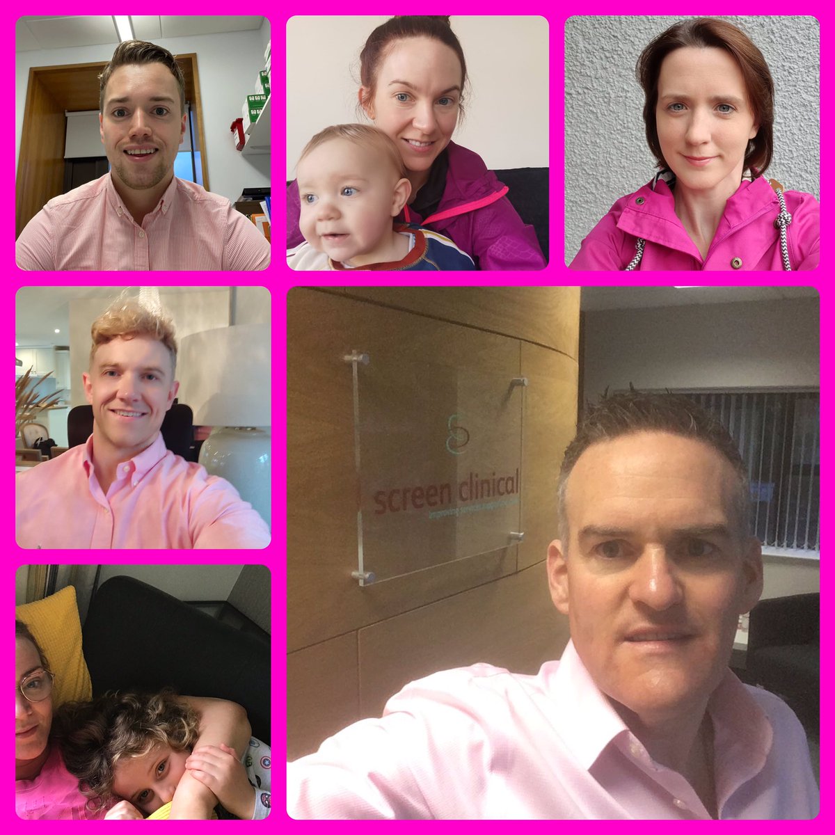 ScreenClinical's tweet photo. @ScreenClinical team wearing pink in support of breast cancer awareness @cbu02 @actioncancer #BreastCancerAwarenessMonth #breastcancer https://t.co/pdemzMz2h9