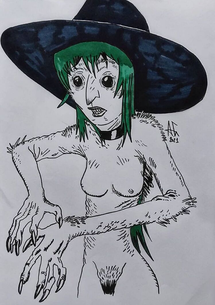 GendraudA's tweet photo. Jour 24, 25 ,26 et 27 : #inktober #inktober2021 #monstober #drawlloween #art #illustration #drawing #drawing #creature #batboy #boy #bat #monster #zombie #livingdead #harrypotter #harrypotterandthechamberofsecrets #herminonegranger #hermionecat #polyjuicepotion #witch #creepy https://t.co/RJpEgO8hqP