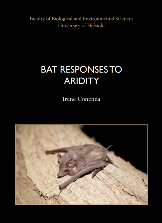 HayesAMark's tweet photo. This dissertation on how bats respond to aridity by Irene Conenna at University of Helsinki is very well done and makes a very nice addition to the literature in this area.
#bats #wildlife
https://t.co/LYY6mzZS8S https://t.co/n4MnDDr1hp
