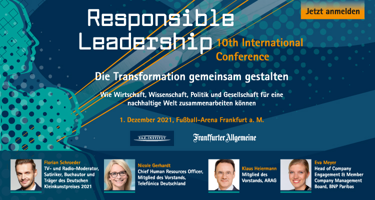 Neben renommierten Sprechern großer Unternehmen, tritt der aus Radio/TV bekannte Satiriker Florian Schroeder auf der #ResponsibleLeadershipConference am 1.12.2021 auf. Seine Gedanken zu verantwortungsvollem Handeln: bit.ly/3pPhkeH
Anmeldung unter: responsibleleadership.de/anmeldung/
