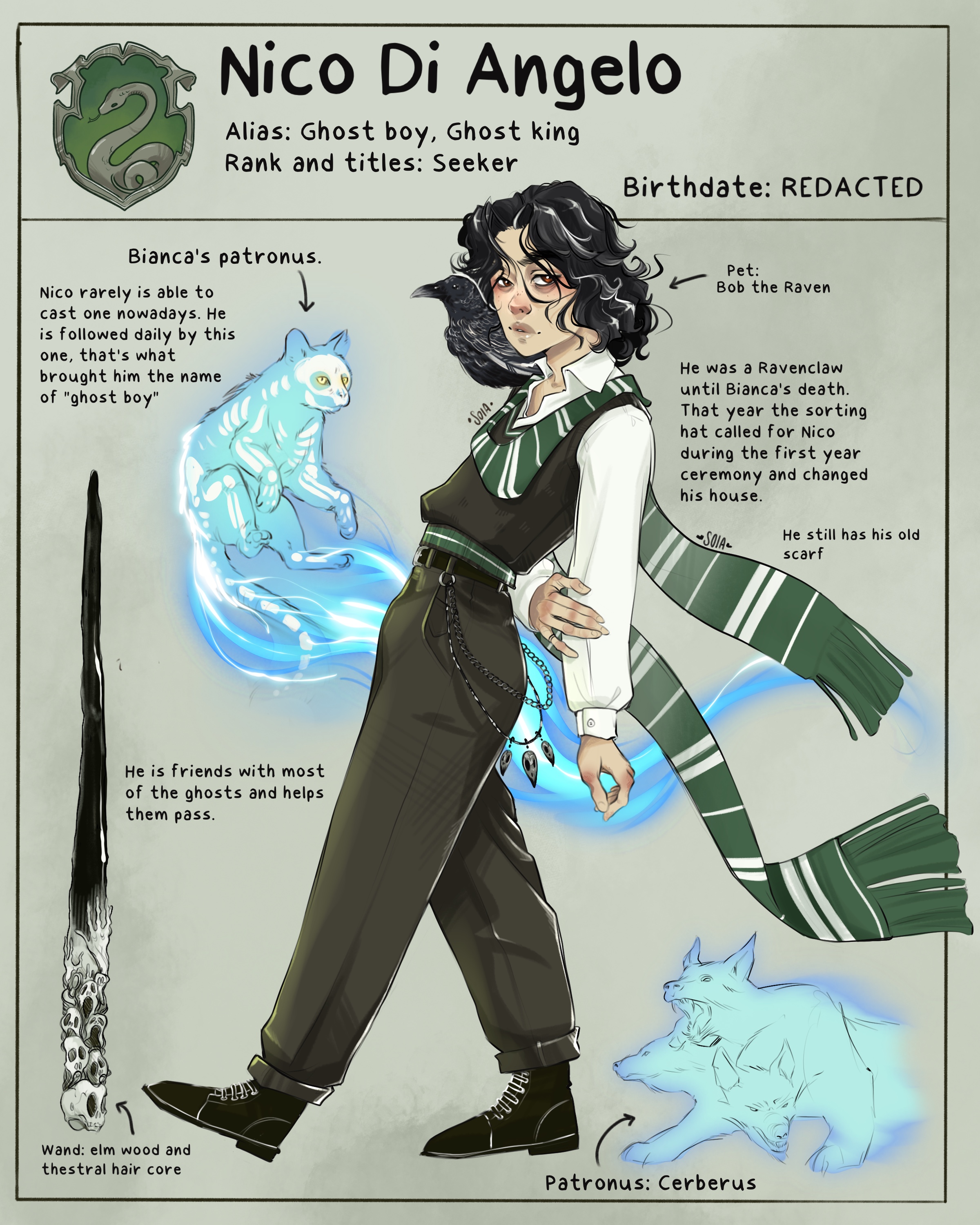 Soia | pjo grandparent on X: "Nico di Angelo at hogwarts! I love drawing  this sigh as https://t.co/OhhQCY2esU" / X