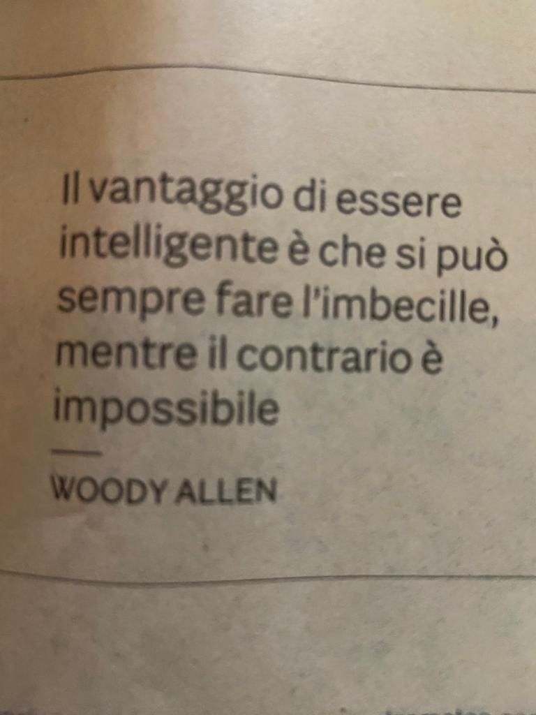 DAVIDPARENZO's tweet photo. Buon weekend! #woodyallen https://t.co/Hp98mGtsKu