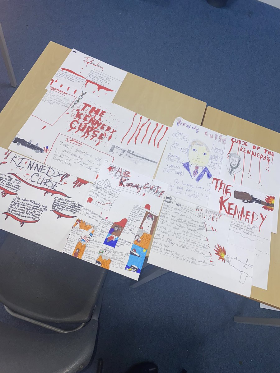 S1 extension task on the ‘Kennedy Curse’ today. #spooky