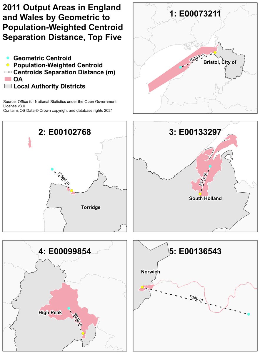 ONS Geography are taking part in the #30DayMapChallenge showcasing some of our work and data sources! Day1: Points - Here's a comparison between Output Area population weighted centroids and geometric centroids. #points <a href="/ONS/">Office for National Statistics (ONS)</a> <a href="/ONSfocus/">ONS Focus</a>