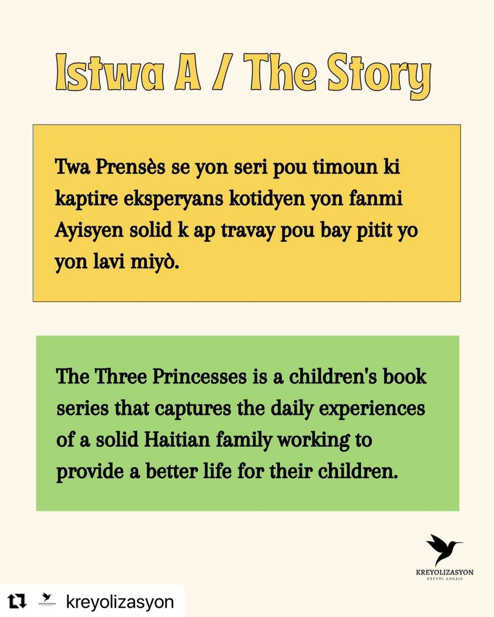 AnniqueFrancois's tweet photo. Thanks @kreyolizasyon &amp; @jadedkrab for this endorsement. Click this link to pre-order: https://t.co/mB6pBG289A 🇭🇹
#meetthethreeprincesses #linkinmybio #preorder #love #womenissues #haitianssupporthaitians #childrensbooks #childrensillustration #haitianswhoblog #haitiannews #haití https://t.co/GdjGDyfyAK
