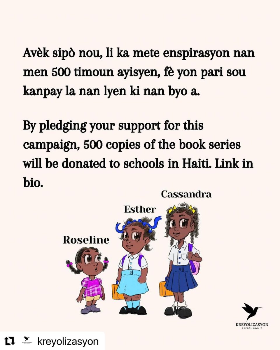 AnniqueFrancois's tweet photo. Thanks @kreyolizasyon &amp; @jadedkrab for this endorsement. Click this link to pre-order: https://t.co/mB6pBG289A 🇭🇹
#meetthethreeprincesses #linkinmybio #preorder #love #womenissues #haitianssupporthaitians #childrensbooks #childrensillustration #haitianswhoblog #haitiannews #haití https://t.co/GdjGDyfyAK