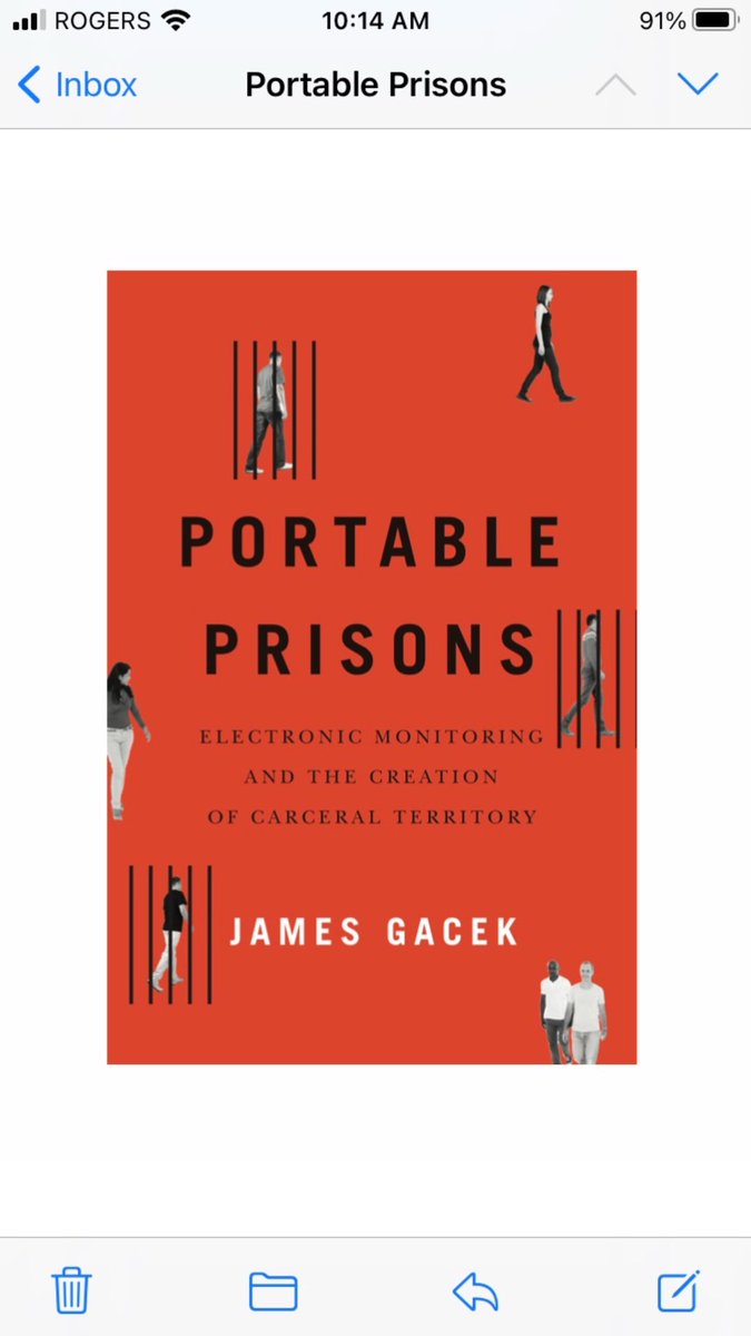 First review for my book is out! “The most sophisticated theoretical account of electronic monitoring yet made available, Portable Prisons is a work of international significance, and will be of great interest to a wide range of penological and geographical scholars” ⚖️📖
