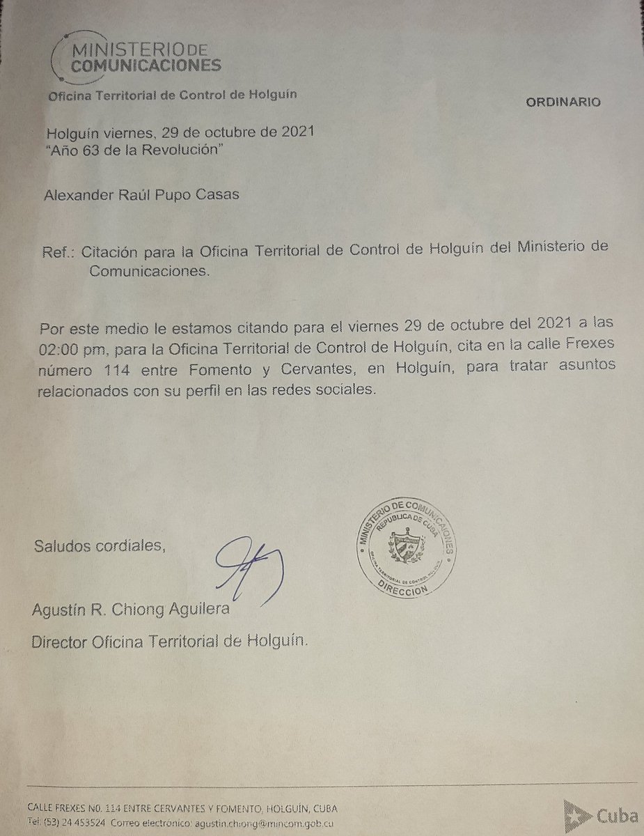 Me citan con menos de cuatro horas de antelación para discutir temas relacionados con mi perfil de Facebook. Compartan por favor