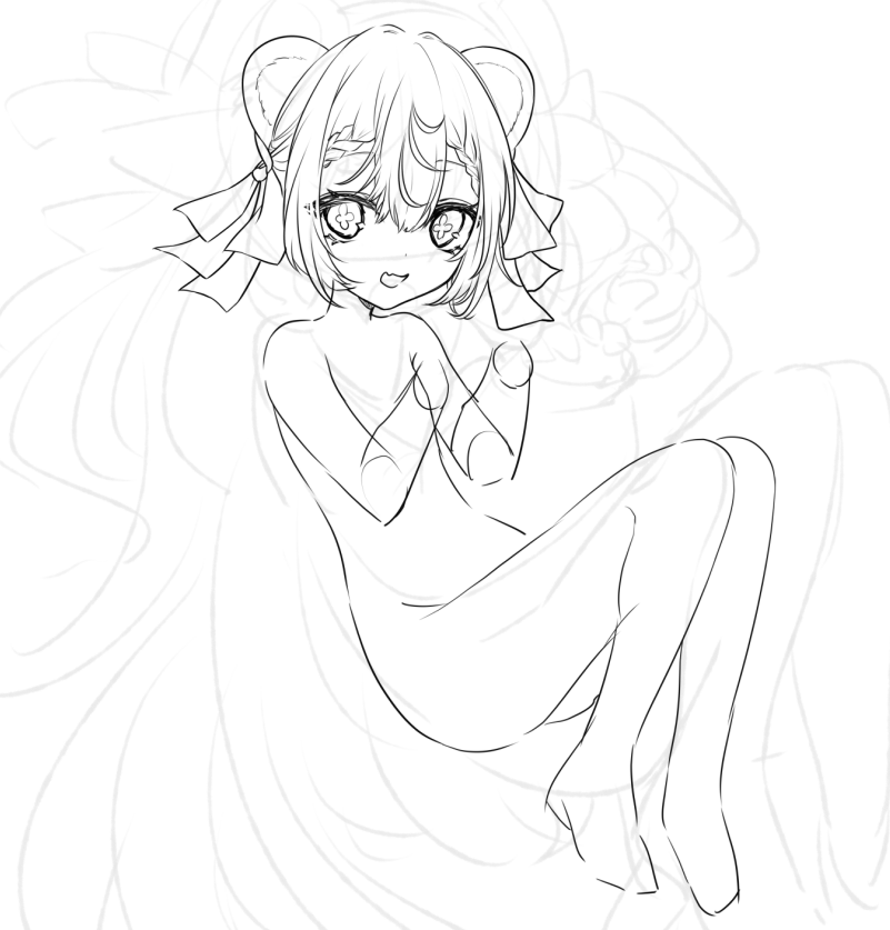 これがこれでこうじゃ
素体は描くけど服とかは即描いてる 