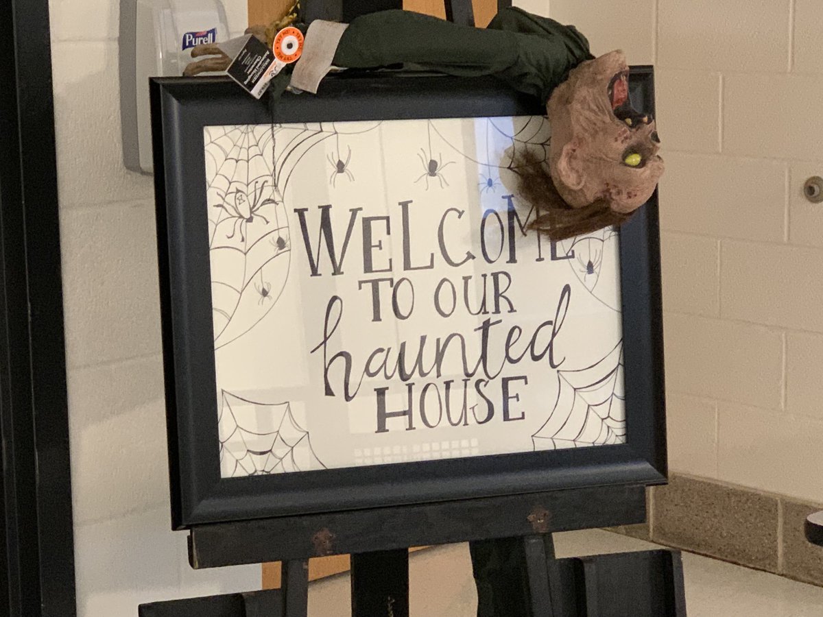 Haunted House at CTA! Great team building activity for students at the Career and Technology Academy with Principal Carrie Akins, Assistant Principal Travis Mister and CTA Staff.