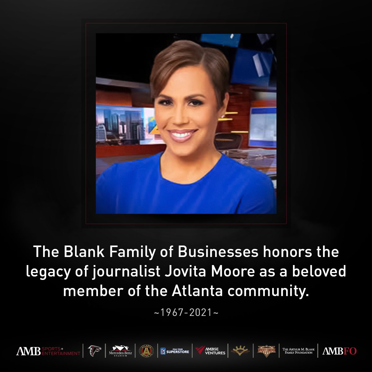 MBStadium's tweet photo. Today we lost a beloved member of the Atlanta community. 

Rest In Peace, Jovita Moore. https://t.co/ok8ednXPL0