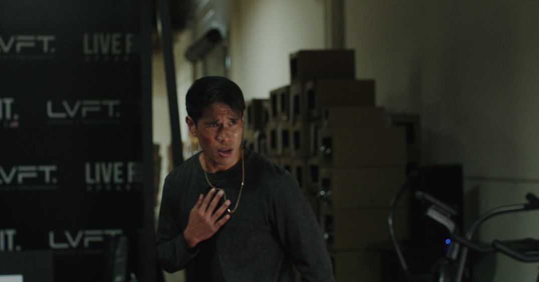 AlmightyZeusMov's tweet photo. Director’s Note: Randall and I squared up at the #LVFT HQ, and he threw elbows and flying knees! The look I was going for was a gritty warehouse feel. With the wardrobe colors of grey and khaki, the texture of the environment and lighting really stood out in the shot https://t.co/C81U7LzqbK