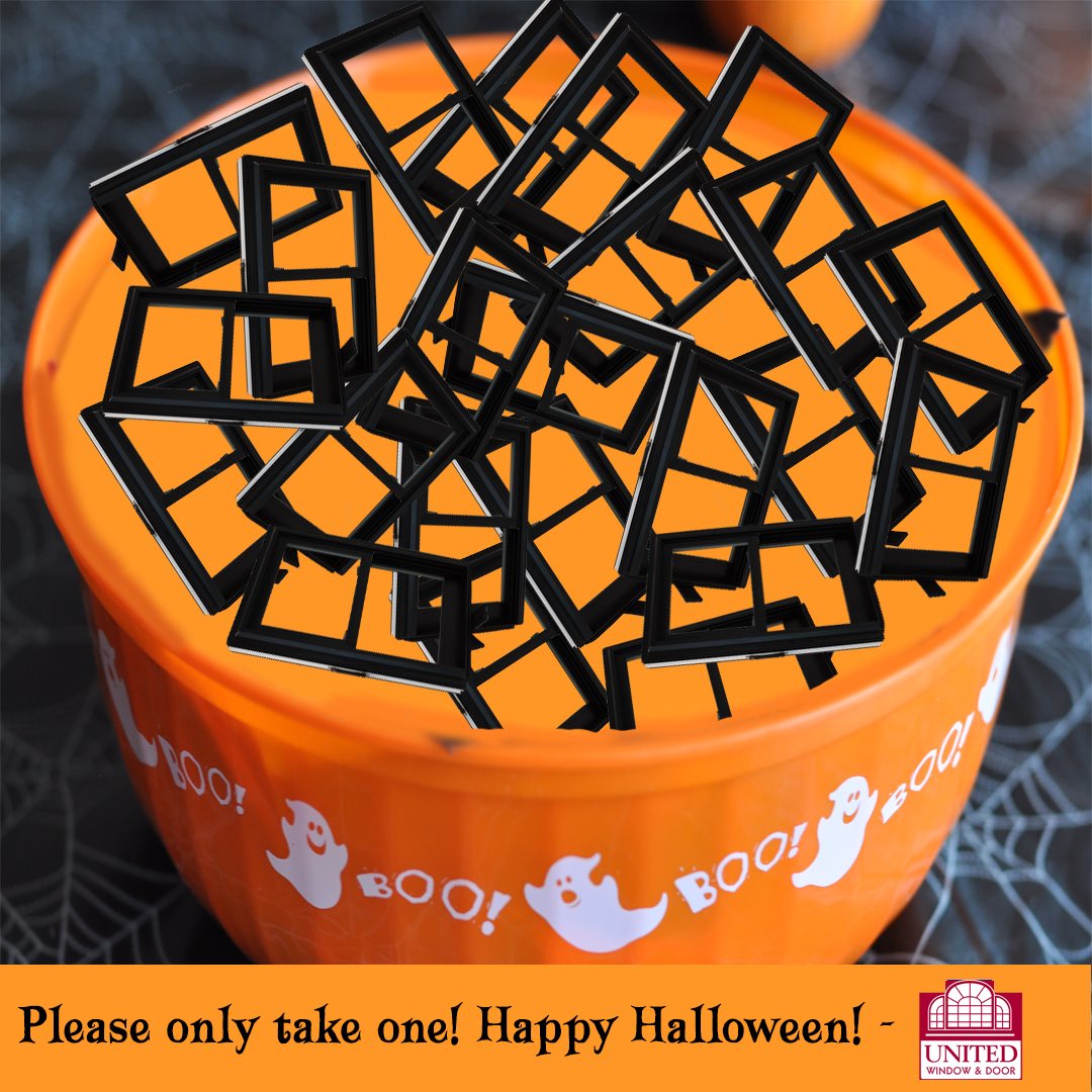 unitedwindowmfg's tweet photo. United windows are the best guilt-free treat. Have a safe and Happy Halloweekend! From United to you! 👻 🎃 https://t.co/QNmuelxiGQ