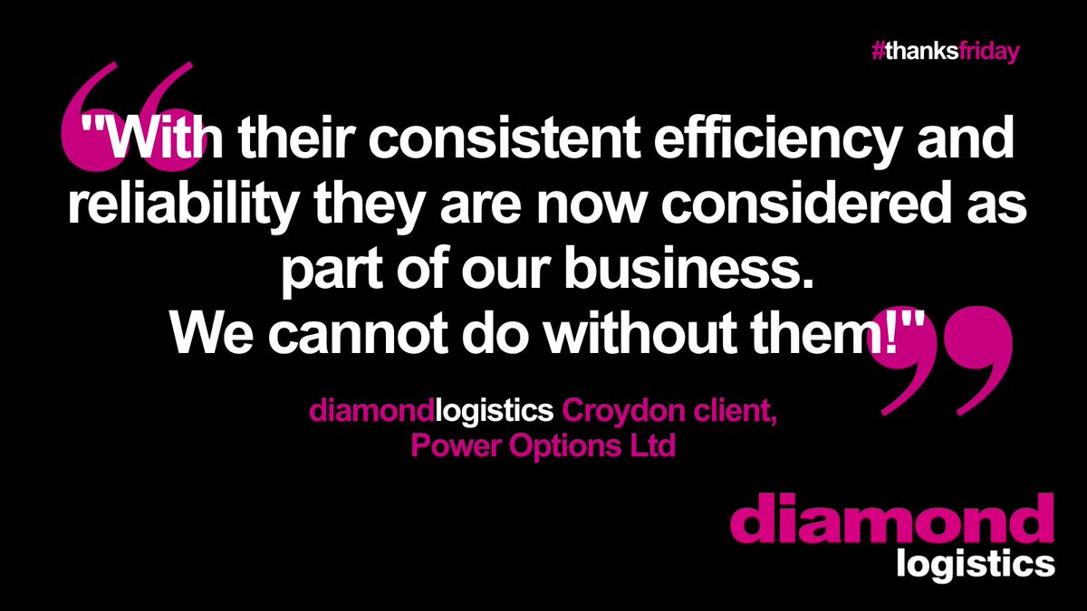 diamonddeliver's tweet photo. @diamond_logistics Croydon client Power Options Ltd offer insight into why they continue to choose Diamond Logistics as their trusted #logistics partner. Great #feedback &amp; great work Team #Croydon #thanksfriday #testimonial #clientfeedback #happyclientshappydiamond https://t.co/CK8YtbtqJs