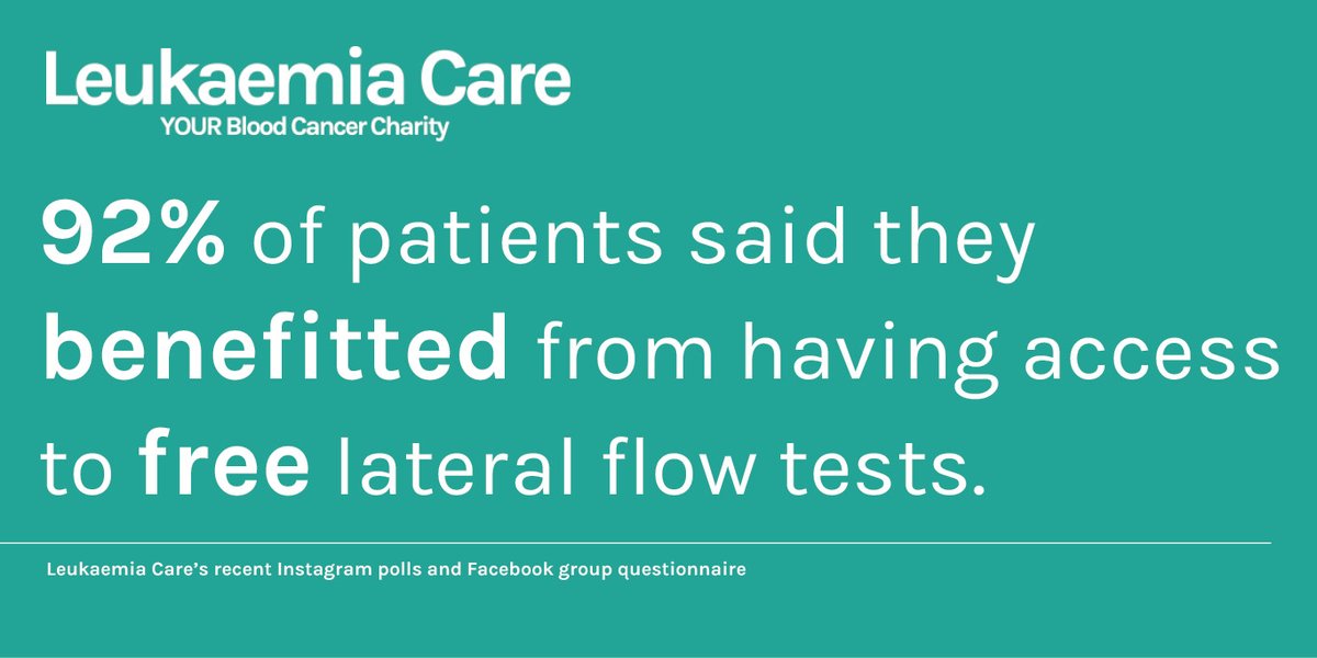 LeukaemiaCareUK's tweet image. 🚨 In recent months there has been speculation to whether the UK Government is planning on ending access to free lateral flow tests in England. 1/4