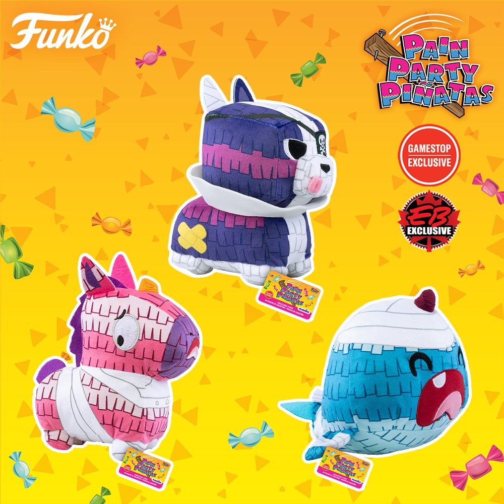 OriginalFunko's tweet image. Coming soon: Funko Plush - Pain Party Piñatas. Pre-order these @GameStop exclusives today! bit.ly/3blCM2r #Funko #FunkoPlush