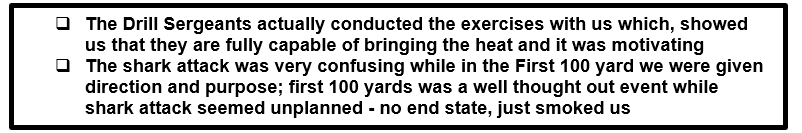Voluntold_LTs's tweet photo. What do the Soldiers think? Here are the responses of STOII Soldiers who did the #SharkAttack the year prior and executed the #First100Yards in 2020. https://t.co/dDlA2bOt89