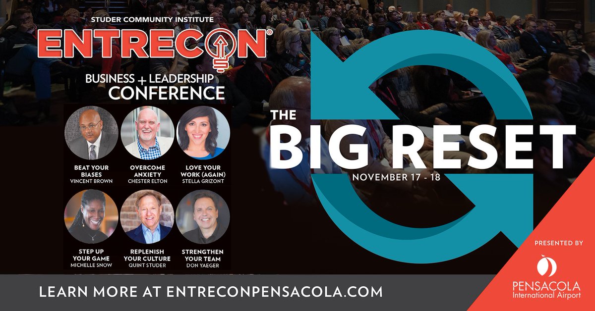 Friendly Reminder: THIS SUNDAY (OCT. 31st) AT MIDNIGHT IS WHEN EntreCon GENERAL REGISTRATION SALES END.
 
In-person seating is filling up fast — SAVE $100 BY REGISTERING BEFORE THEN: eventbrite.com/e/126156574711
 
See the 2-day schedule here: entreconpensacola.com/agenda-2021/