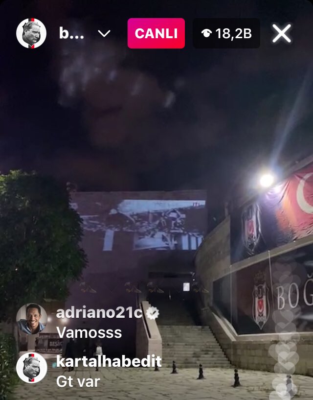 ADRİANO BEŞİKTAŞ’IN YAYININDA BEŞİKTAŞA DESTEK VERİYOR 🦅