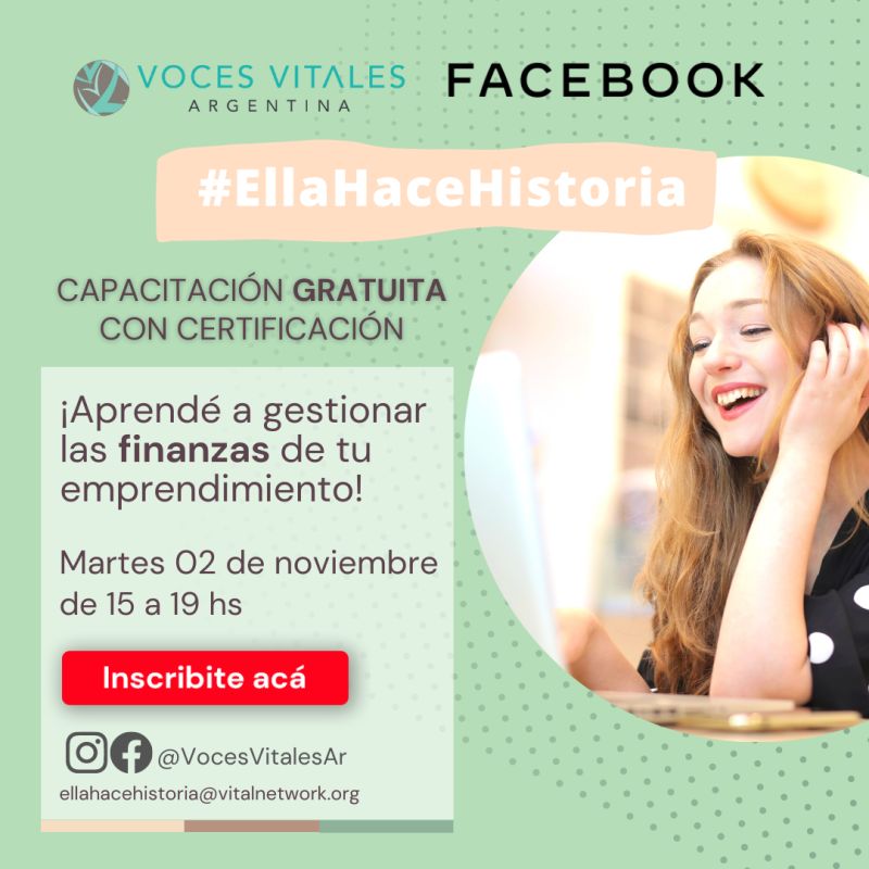 LorenaPiazze's tweet photo. ✍️Inscribite en el Programa GRATUITO para emprendedoras de Argentina #EllaHaceHistoria 🎉👏De FACEBOOK y VOCES VITALES ✨

📅¿Cuándo? Martes 02 de noviembre 
⏰ 15.00 a 19.00 hs 

Reservá tu lugar haciendo click acá: https://t.co/UDHpLtWcgI https://t.co/nZdUuiIqD3