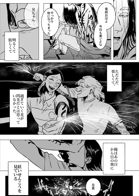 『眩いせんこうを見ている』(1/3)
(⚠竜蘭(竜)/死ネタ/1000%捏造) 