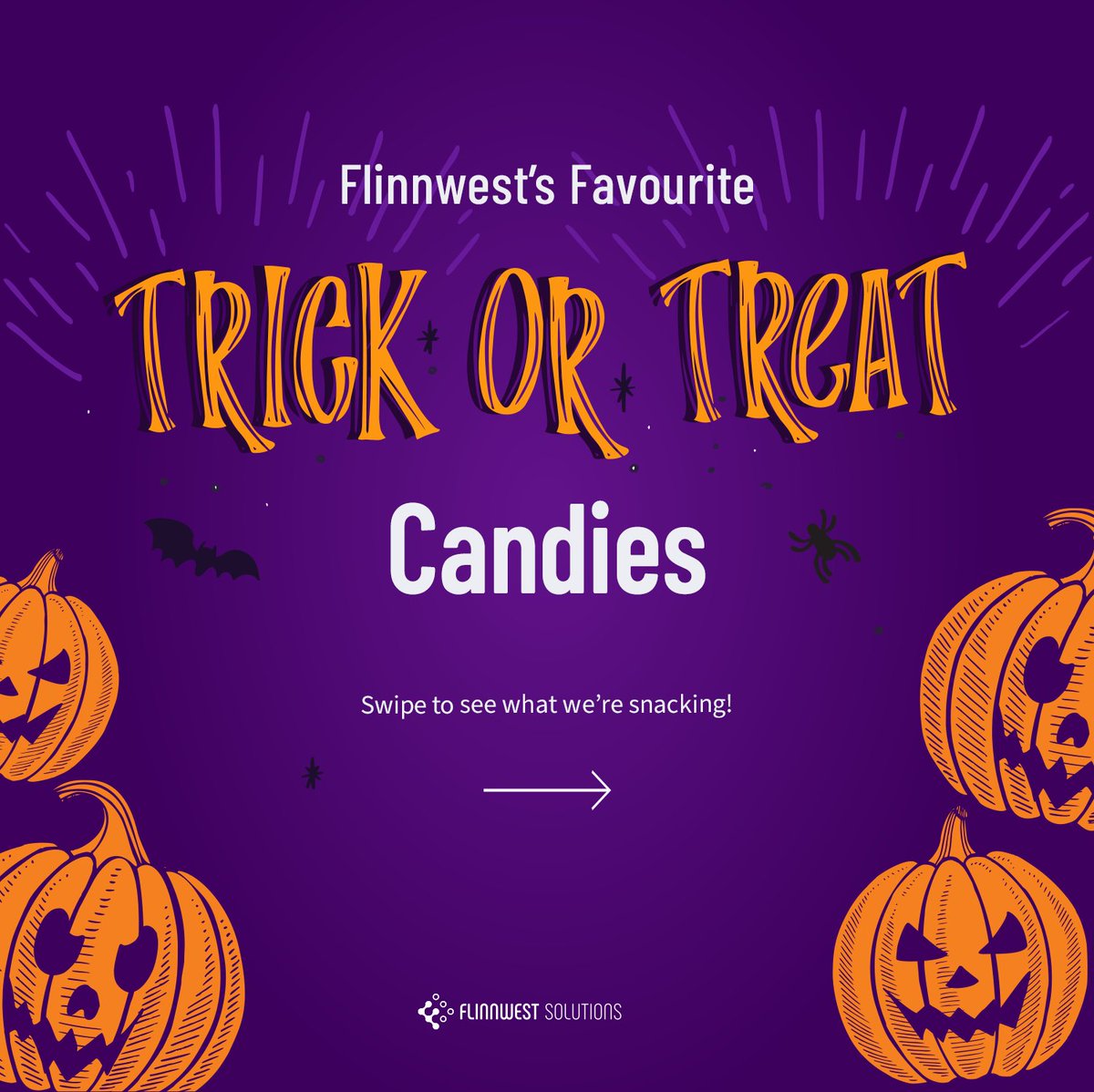 flinnwest's tweet photo. This is the week for you to stock up on your favourite candies for the trick-or-treaters…but mostly for yourself at 12am.

The Flinnwest team took a poll to see what candies are really top-tier. Drop your favs in the comments.

#Halloween #HappyHalloween #Flinnwest #Candy #Team https://t.co/xfzZ9jDZCH