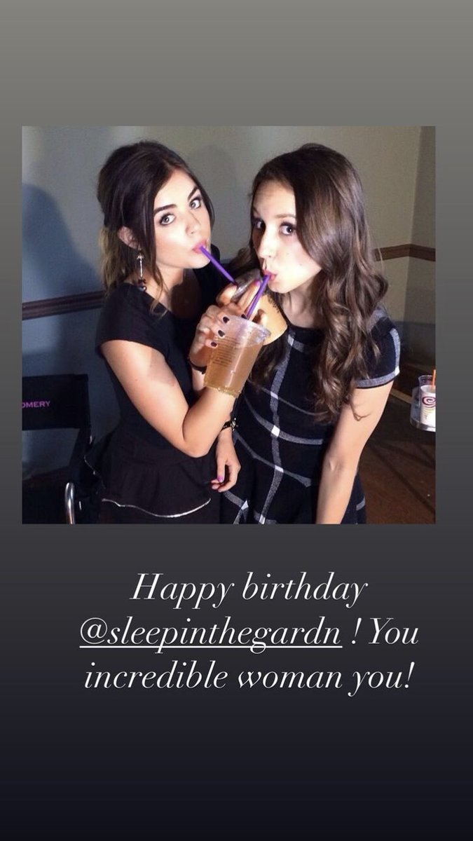 _lucyhalenews_'s tweet photo. Lucy Hale wishing a happy birthday to Troian Belisario via instagram stories.
#Trucy #Sparia https://t.co/dBnFxNroPh