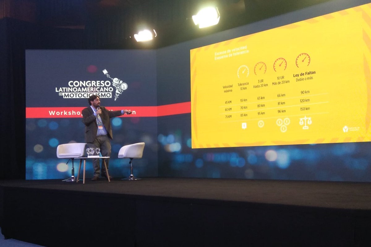 Ahora, exponiendo en el Congreso Latinoamericano de #Motociclismo sobre experiencia desde #Canelones y trabajo sobre movilidad, siniestralidad y medidas preventivas. Más de 1000 participantes. Disertan académicos, fabricantes y usuarios. El objetivo, salvar vidas #SeguridadVial