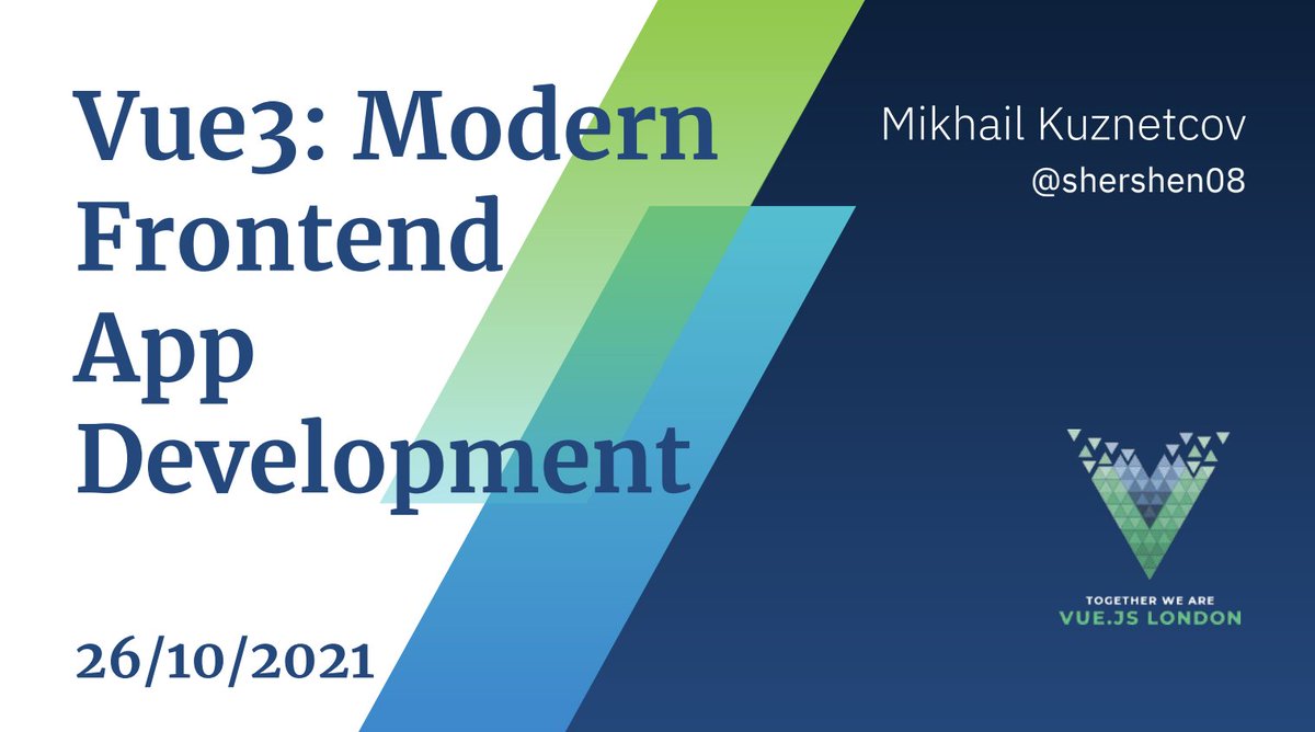 shershen08's tweet photo. Slides from Vue3 workshop at @vue_london available here https://t.co/OmvqL9BkNT https://t.co/CoHCHQRugy