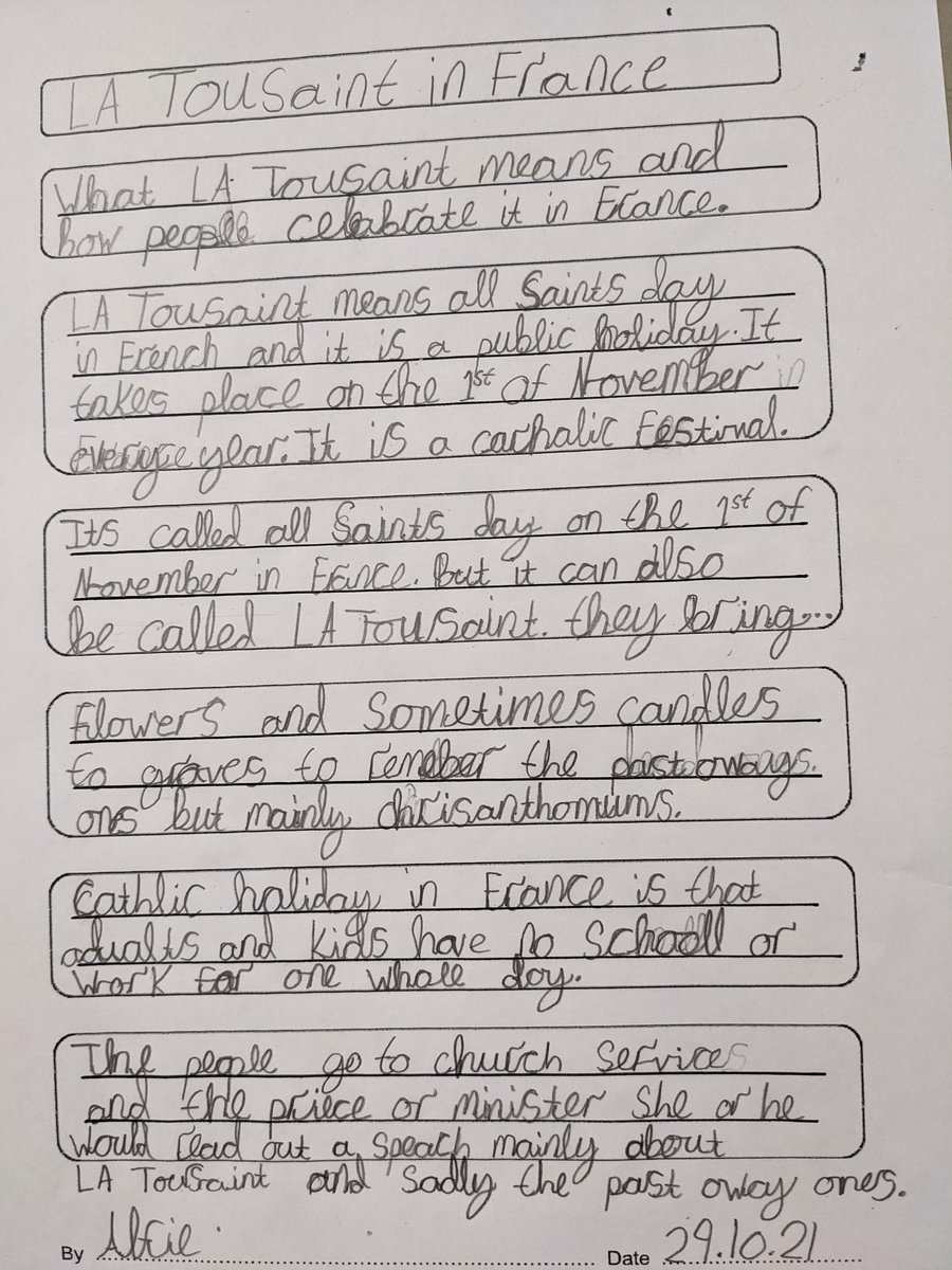 #pedagoofriday A child clearly feeling very proud and wanting to share his writing