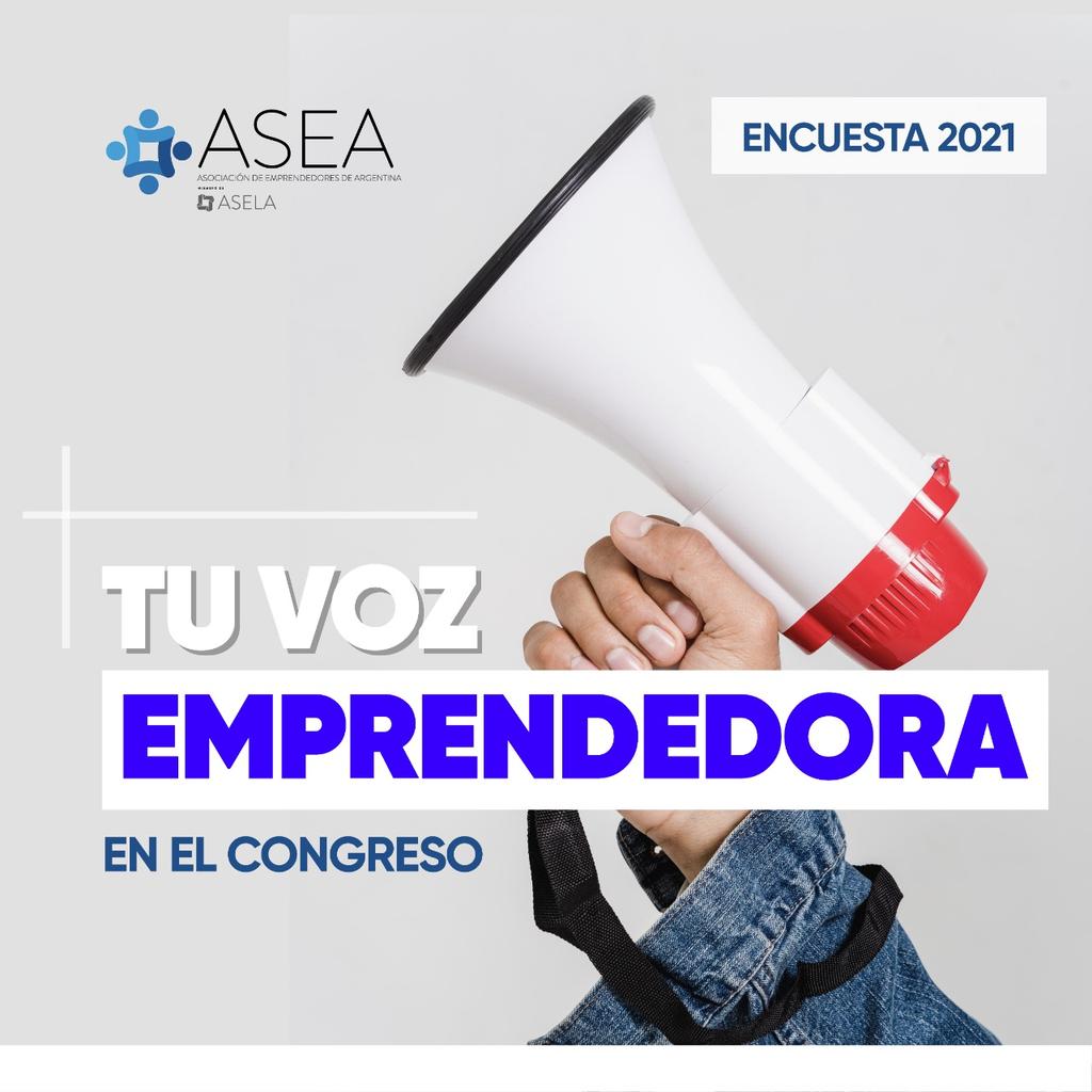 SilviaTorresC's tweet photo. Campaña “Tu Voz Emprendedora en el Congreso” @asea_arg
te invita a participar de una encuesta de 3 minutos para relevar los principales problemas,desafíos y necesidades del ecosistema emprendedor.para acercar a los candidatos legislativos @IAE_Austral https://t.co/dzeFmSTwbN https://t.co/h02PrbDgDW