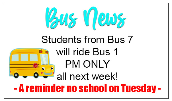 AG_ISD's tweet photo. Bus news for NEXT week! https://t.co/4hqKMzI6tx